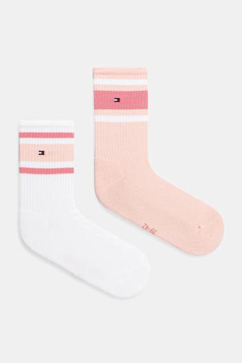 Detské ponožky Tommy Hilfiger 2-pak béžová farba, 701229942