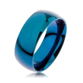 Obrúčka z ocele 316L, modrá farba, anodizovaná titánom, 8 mm - Veľkosť: 62 mm