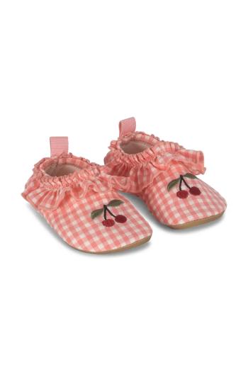 Detské topánky do vody Konges Sløjd SOLINE SWIM SHOES ružová farba, KS102496