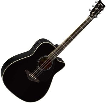 Yamaha GFGX820CBLII Black Elektroakustická gitara Dreadnought