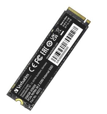 VERBATIM SSD Vi3000 Internal PCIe NVMe M.2 SSD 256GB, W 1300/R 3300 MB/s