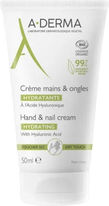 A-DERMA Krém na ruky a nechty s kyselinou hyalurónovou (Hydrating Hand & Nail Cream) 50 ml