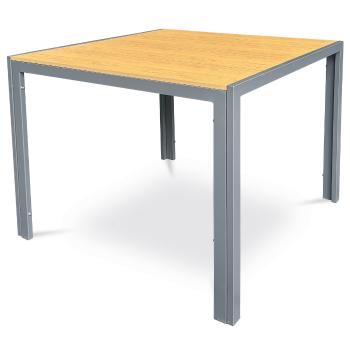 Autronic Záhradný stôl, kov, polywood, hnedý, AZT-S1209 OAK