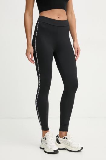 Legíny MICHAEL Michael Kors dámske, čierna farba, s nášivkou, MR530PK1RE
