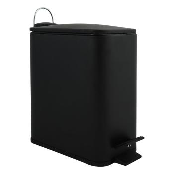 Matt fekete acél pedálos szemetes 5 l   Erik – Spirella