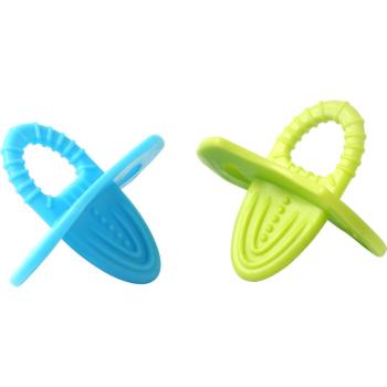 BabyOno Teether hryzadielko 3m+ Blue + Green 2 ks