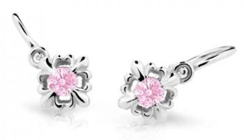 Cutie Jewellery Roztomilé detské náušnice z bieleho zlata C2212-10-X-2 ružová