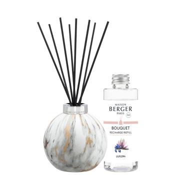 Maison Berger Paris Darčeková sada aróma difuzér Marbrure White + náplň Liliflora 180 ml