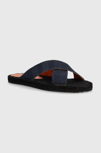 Šľapky Missoni Naxos pánske, tmavomodrá farba, M27_002