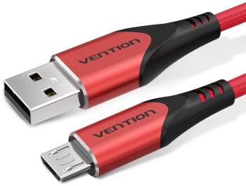 Adatkábel Vention Luxury USB 2.0 to microUSB Cable 3A Red 1m Aluminum Alloy Type