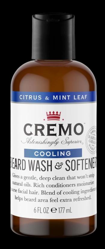 CREMO Cooling beard wash & softvér 2in1 citrus & mint leaf - Osviežujúci šampón na fúzy 177 ml