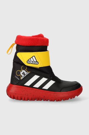 Detské zimné topánky adidas IG7189 Winterplay Mickey C CBLACK/FTWWHT čierna farba