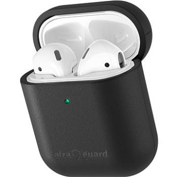 AlzaGuard Genuine Leather Case na AirPods 1. a 2. generácie čierne (AGD-ACL003B)