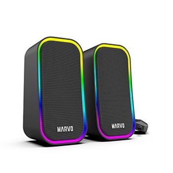 Marvo reproduktory HAVOC 20BK, 6W, černé, podsvícené
