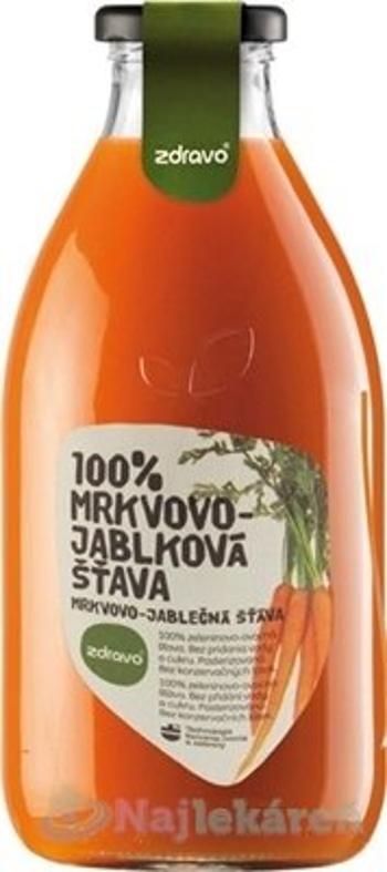 Zdravo 100% MRKVOVO-JABLKOVÁ ŠŤAVA, 0,75l