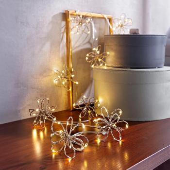 Weltbild LED světelný řetěz Zlaté květy, 140 cm