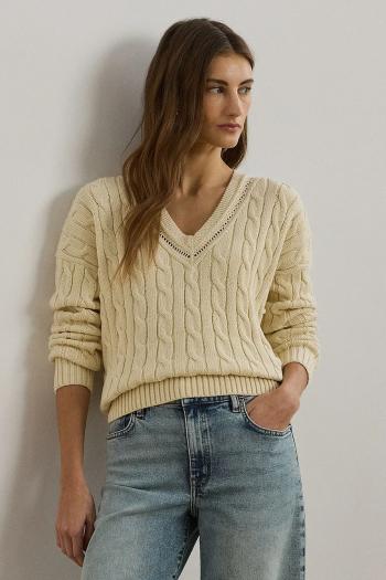 Tričko Lauren Ralph Lauren dámske, béžová farba, ľahké, 200971374