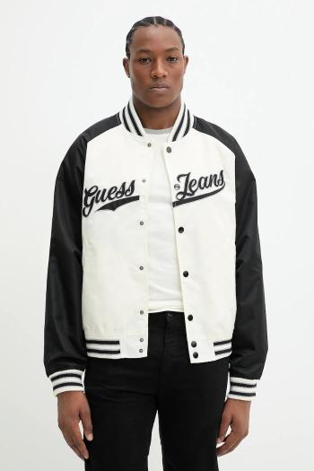 Bunda Guess Jeans béžová farba, prechodná, M5GL32 WHAA2