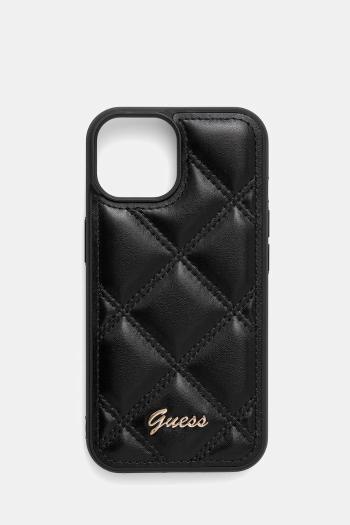 Puzdro na mobil Guess iPhone 15 / 14 / 13 6.1" čierna farba, GUHCP15SPSQSQSK