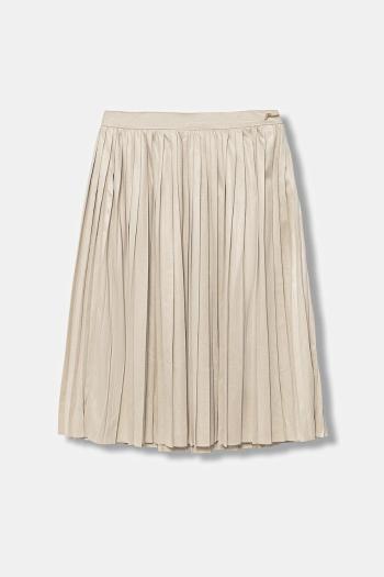 Dievčenská sukňa Guess béžová farba, midi, áčkový strih, J5YD13 W0180