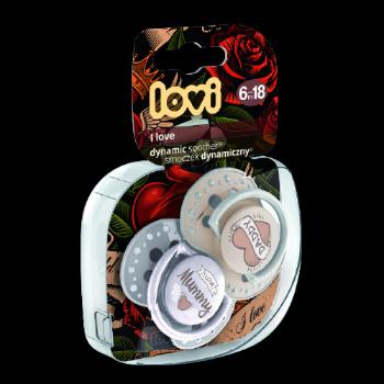 LOVI Dynamický utišujúci cumlík I Love 6-18m 2 ks
