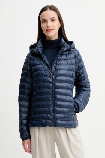 Bunda Tommy Hilfiger tmavomodrá farba, prechodná, WW0WW47351