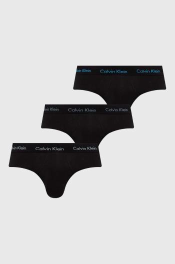 Slipy Calvin Klein Underwear 3-pak pánske, čierna farba, 0000U2661G