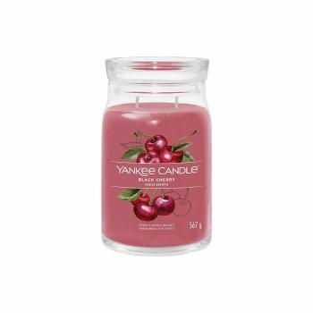 Yankee Candle vonná sviečka Signature v skle veľká Black Cherry, 567 g