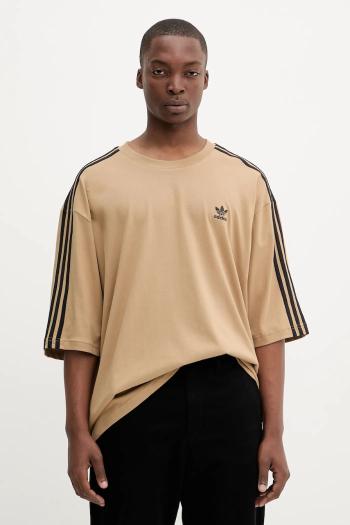 Bavlnené tričko adidas Originals Oversize Tee pánske, zelená farba, s nášivkou, JY1397