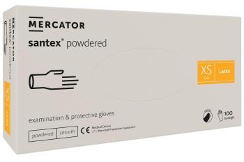 SANTEX POWDERED – Latexové púdrované rukavice telové, 100 ks, XL