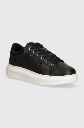 Kožené tenisky Karl Lagerfeld KAPRI MENS čierna farba, KL52575N