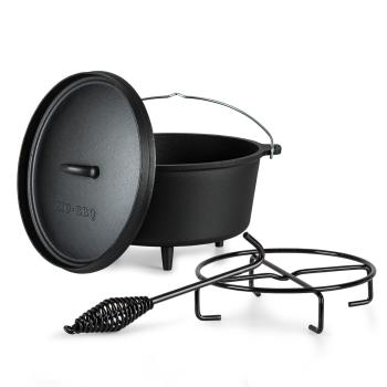 Klarstein Galloway, liatinový hrniec, 7.6 barbecue hrniec, liatina, nožičky, veľkosť L/7,2 l