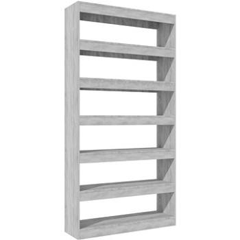 Shumee deliaca stena sivá sonoma 100 × 30 × 198cm kompozitné drevo, 813642