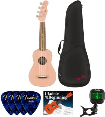 Fender Venice Soprano Ukulele WN SET Shell Pink Sopránové ukulele