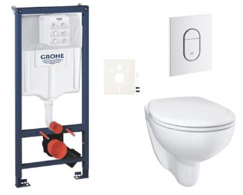 Závesný wc set do ľahkých stien / predstenová montáž GROHE Bau Ceramic SIKOGRSBAUASH0
