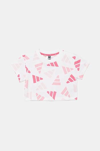 Detské bavlnené tričko adidas biela farba, JC7710