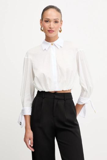 Košeľa Elisabetta Franchi biela farba, regular, s klasickým golierom, CA08151E3