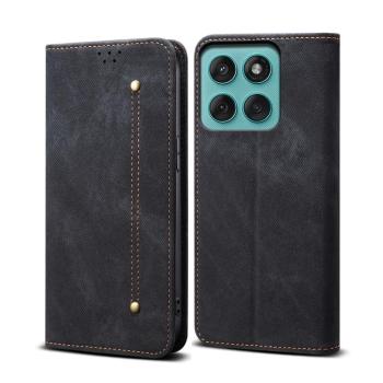 DENIM Peňaženkový kryt pre Motorola Edge 60 Fusion čierny