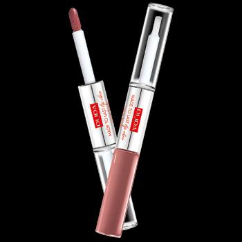 PUPA Milano Dlhotrvajúci tekutý rúž Made To Last Lip Duo (Liquid Lip Colour) 2 x 4 ml 011 Natural Brown