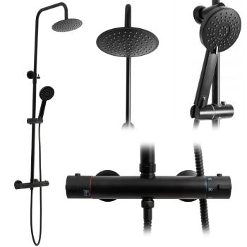 CALANI CALANI - Sprchový set s batériou 150mm DAYTON čierna CAL-P0009