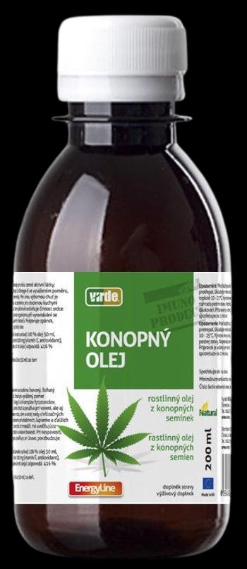 VIRDE Rastlinný olej z konopných semien 200 ml