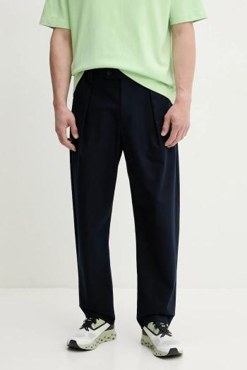Bavlnené nohavice A.P.C. pantalon renato tmavomodrá farba, strih chinos, COHFU.H08428