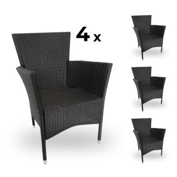 Elvisia Záhradné kreslá VERDE | 4 kusy