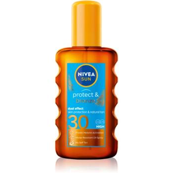 Nivea Sun Protect & Bronze suchý olej na opaľovanie SPF 30 200 ml