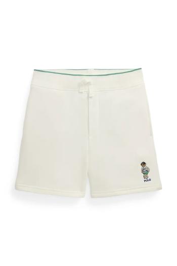 Šortky Polo Ralph Lauren biela farba, nastaviteľný pás 323971484001