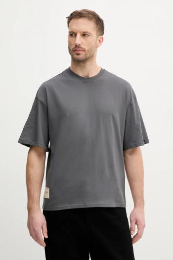 Bavlnené tričko Alpha Industries Studio Edition T pánske, šedá farba, jednofarebné, 156550