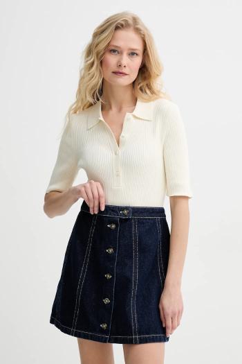 Bavlnené polo tričko A.P.C. polo danae dámske, béžová farba, COGDK.F23216