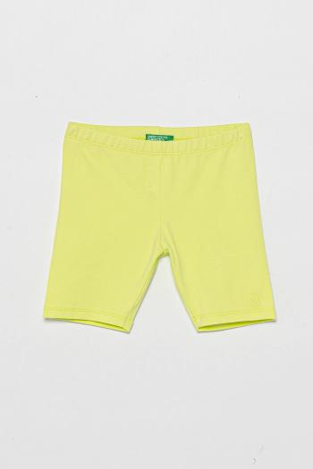 Detské krátke nohavice United Colors of Benetton zelená farba, jednofarebné, 3MT1G900R