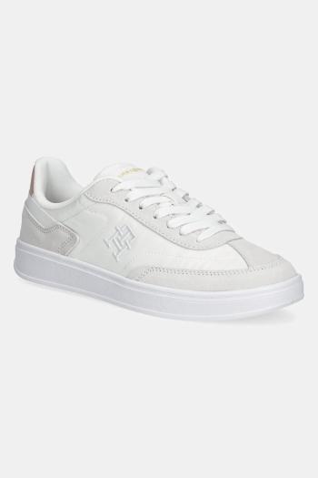 Tenisky Tommy Hilfiger TH HERITAGE SNEAKER dámske, béžová farba, FW0FW08643