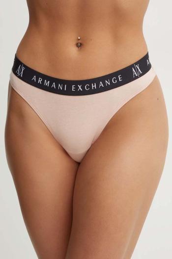 Brazílske nohavičky Armani Exchange béžová farba, 947028 CC502